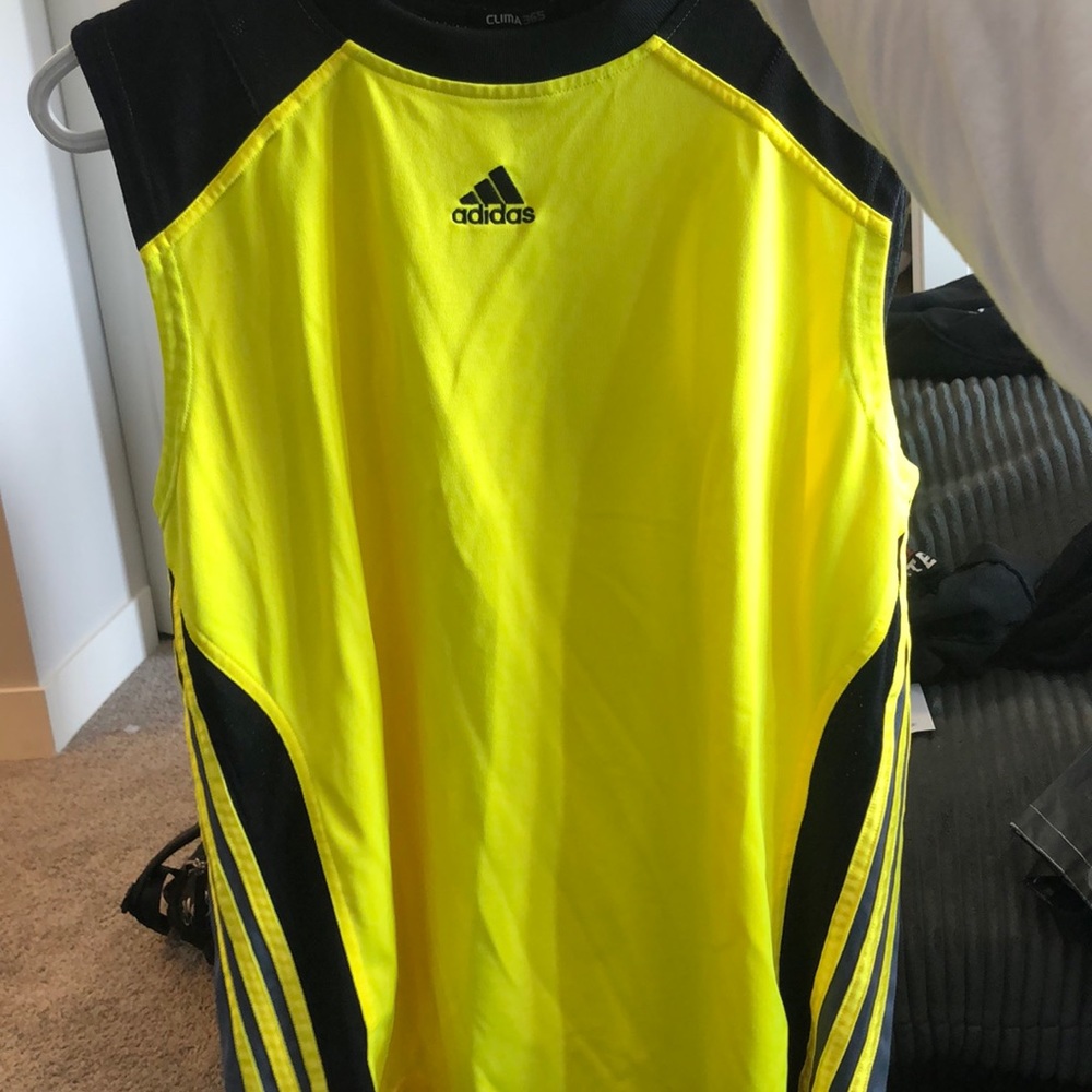 Adidas “Clima 365” Neon Yellow Tank Top